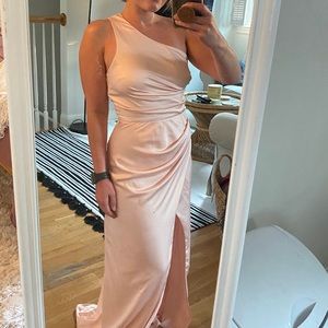 SUPER cute blush dress. Perfect condition, worn once, just needs dry cleaned.